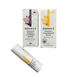 DERMA E Advanced Peptides & Collagen Serum, Vitamin C Bundle, NWB, New